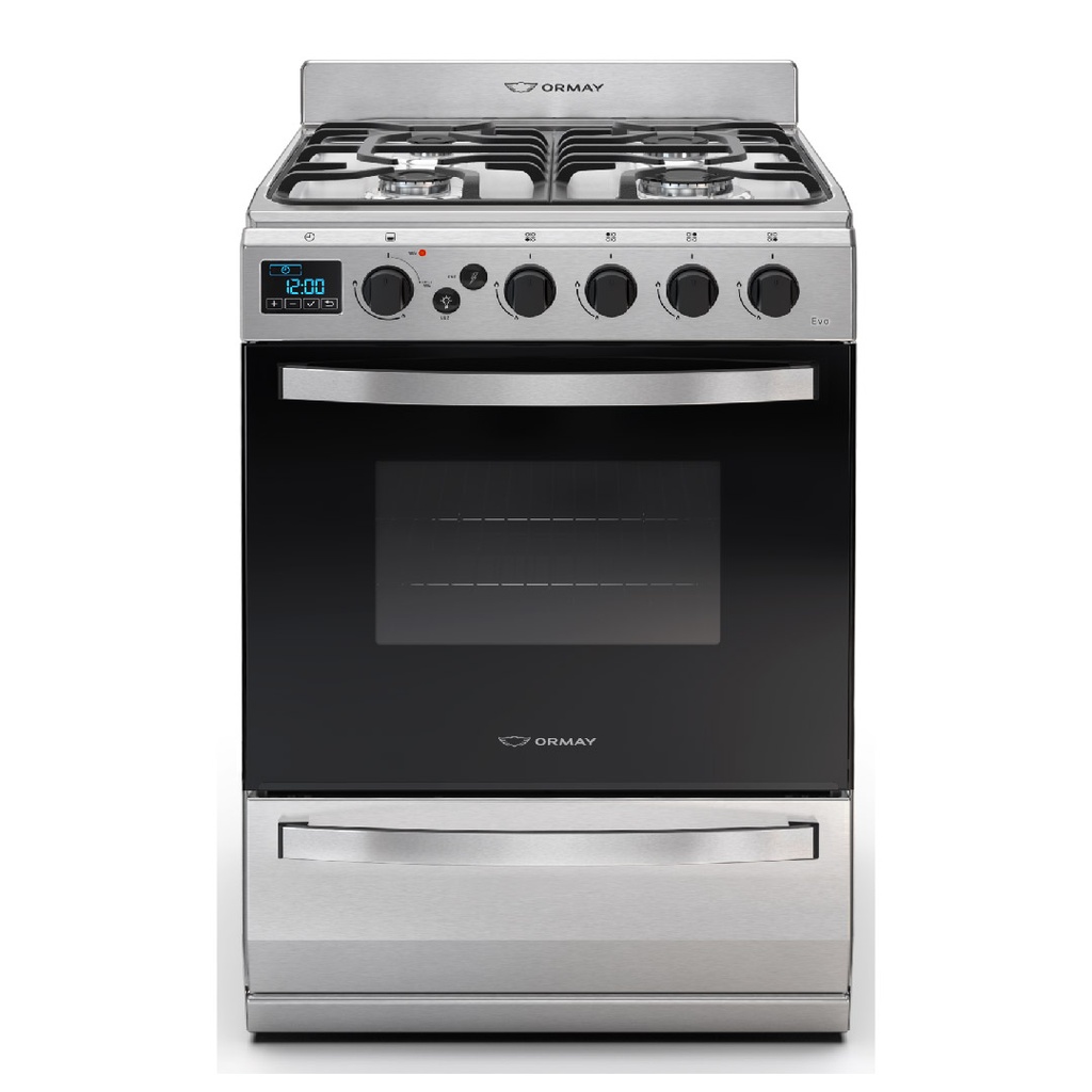 Cocina gas 4H Ormay Evo inox con encendido 