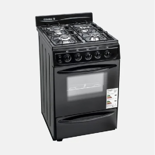 Cocina gas 4H Glama 4GHPV negro-c/encendido