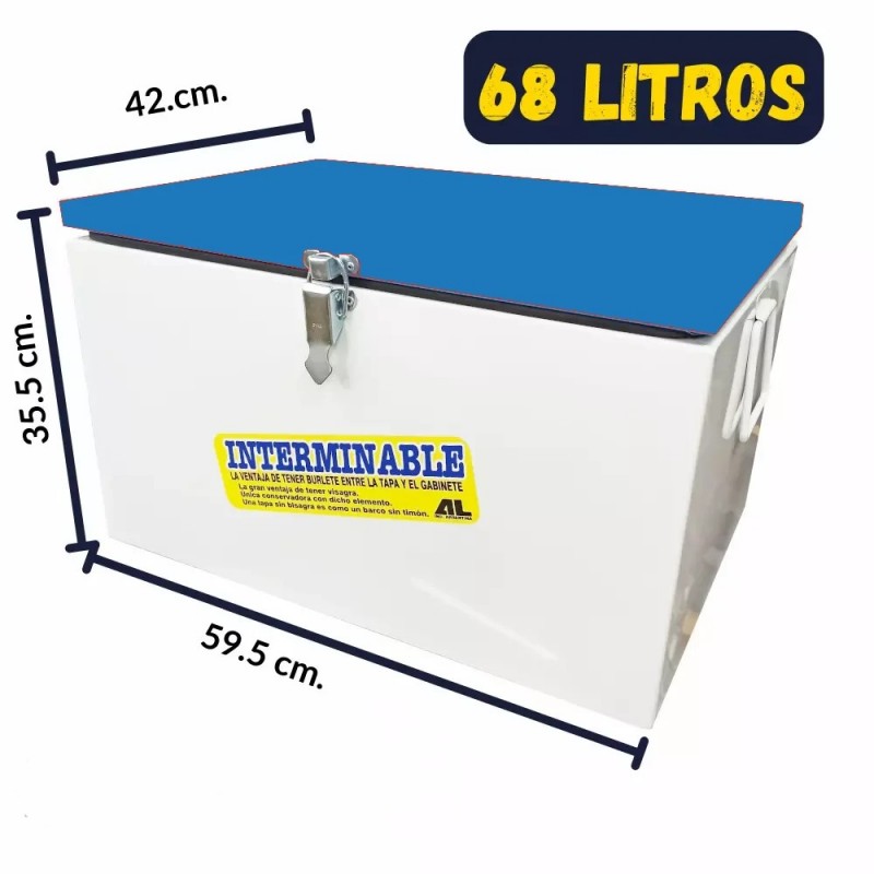 Conservadora Interminable 68 litros blanco /pesca-camping