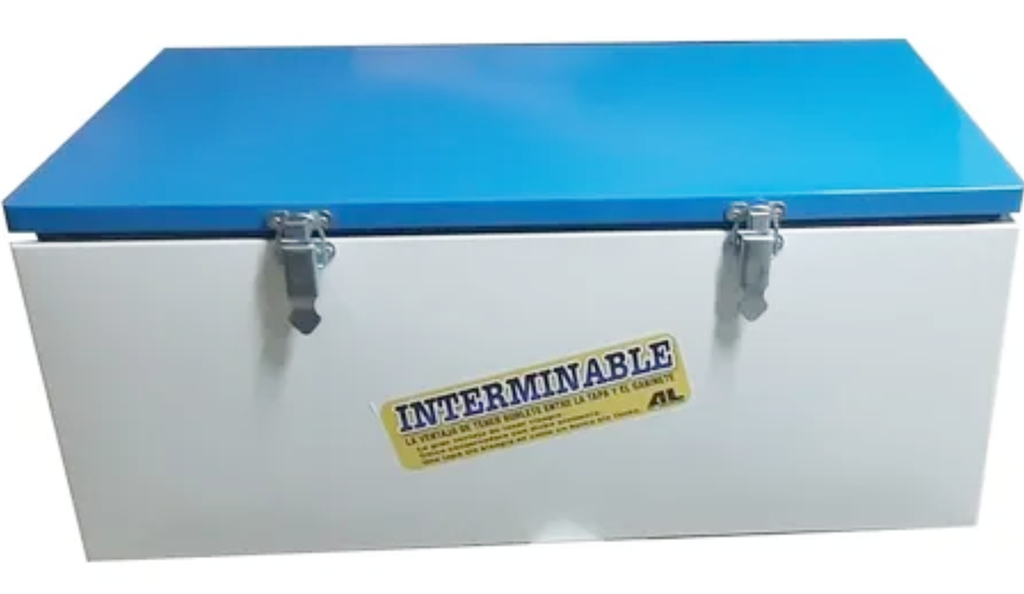 L Conservadora Interminable 85 litros azul pesca-camping /Art en liquidacion con detalles   