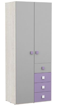 LCC Ropero Mosconi Nature 2P 92x225x54 vnzia+lila/Terminado