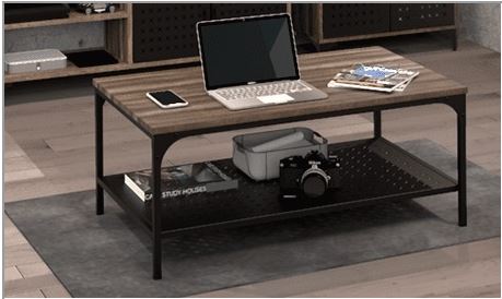 Mesa centro Soho 100x60 Dielfe MRS100 dakota-neg