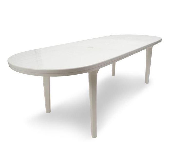 Mesa Plegable plastico 240x90 Munro Gibraltar-blanco