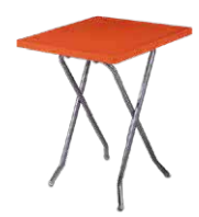 Mesa plegable 60x60 caño cod. 0315 Hilgert