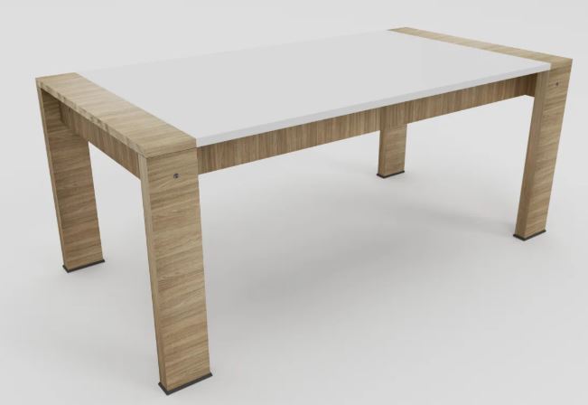 Mesa Volentiera Dynamic Blanca 90x180 pata camellia