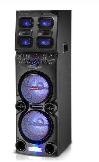 Parlante Torre 42000W Goldstar GLD-2410 con luces led ritmicas danzantes conexion inalambrica