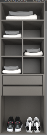 Modulo placard Tables gris 0.60x1.84x0.45 6506-GC/Terminado
