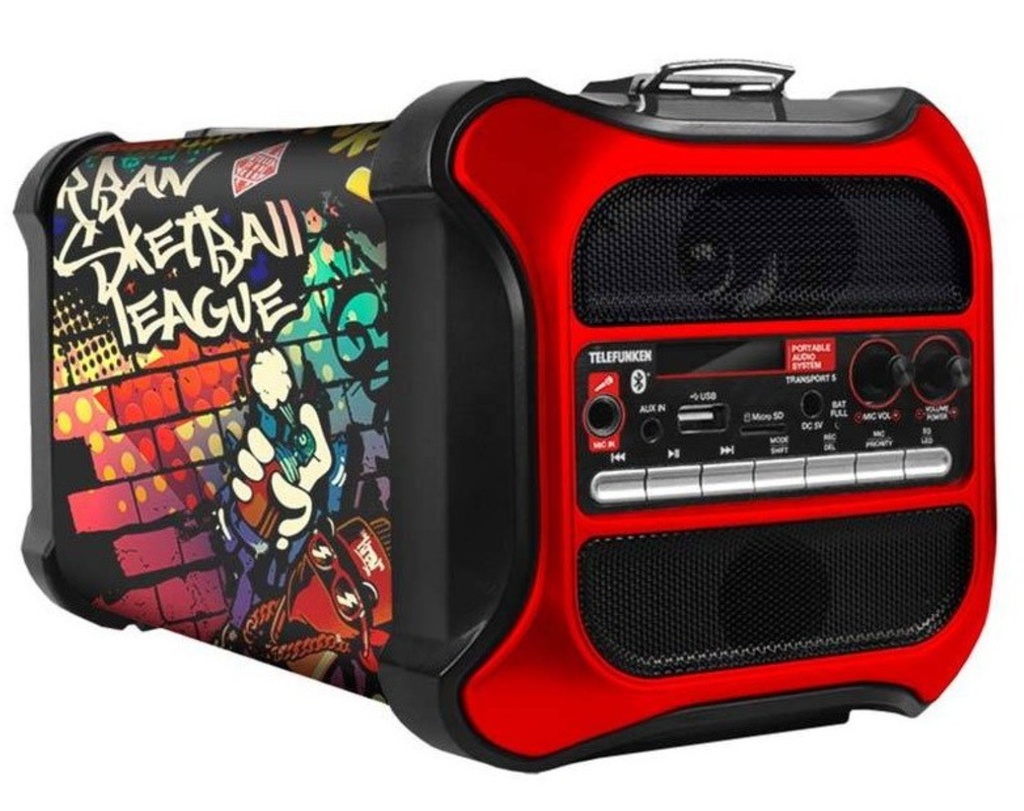 Parlante Portatil Transport 5  Telefunken-120w rms con bluetooth 6000761