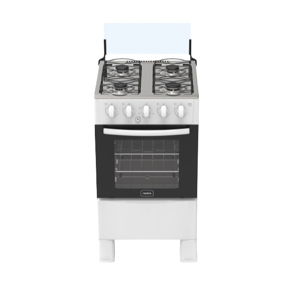 Cocina gas 4H Realce Ares blanco s/encendido