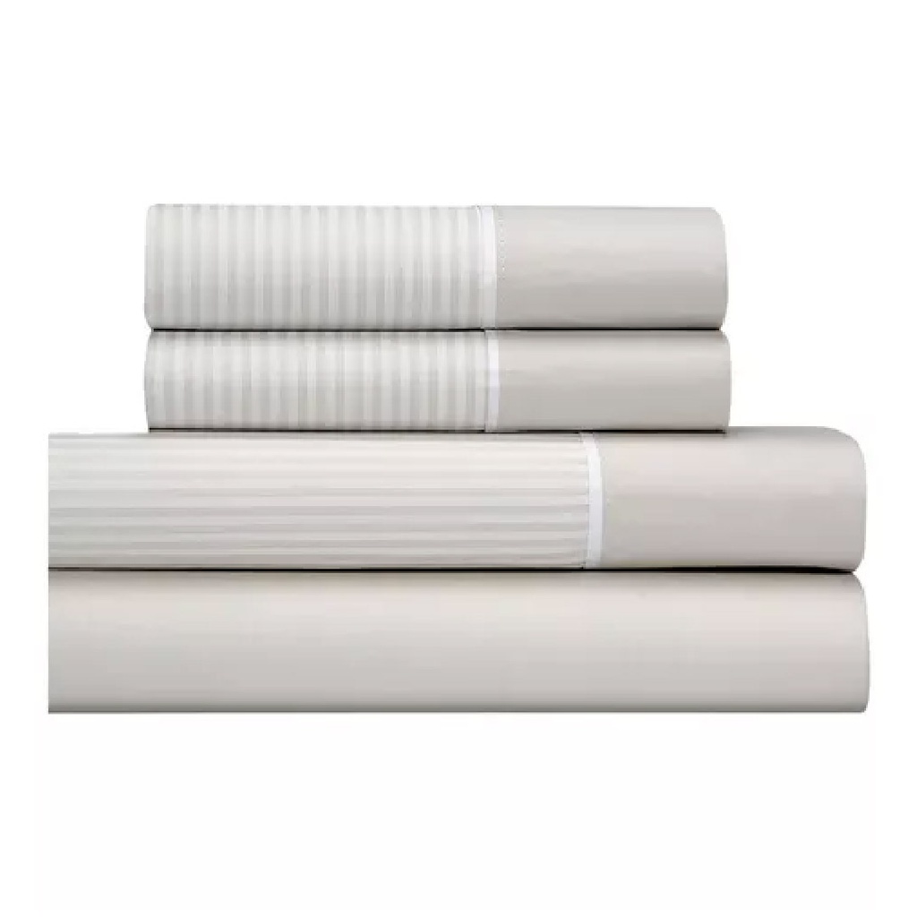 Sabana Mobili Cannon Twin beige rayas 
