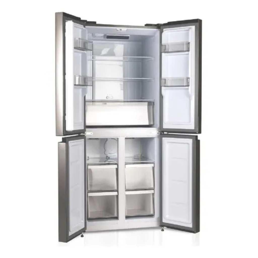 Heladera 380Lts Neba MD380 Multidoor No Frost con freezer inferior y 4 puertas-gris oscuro