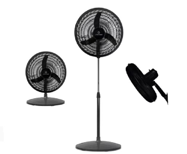 Ventilador pie 18" Whitenblack 75w WBVPWB18K 3 en 1 de plastico-negro