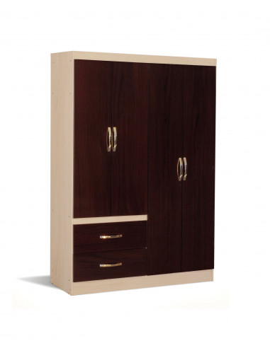 Ropero Maximo Fortaleza 4P 2C 123x180x47 choco maple /Terminado 54004
