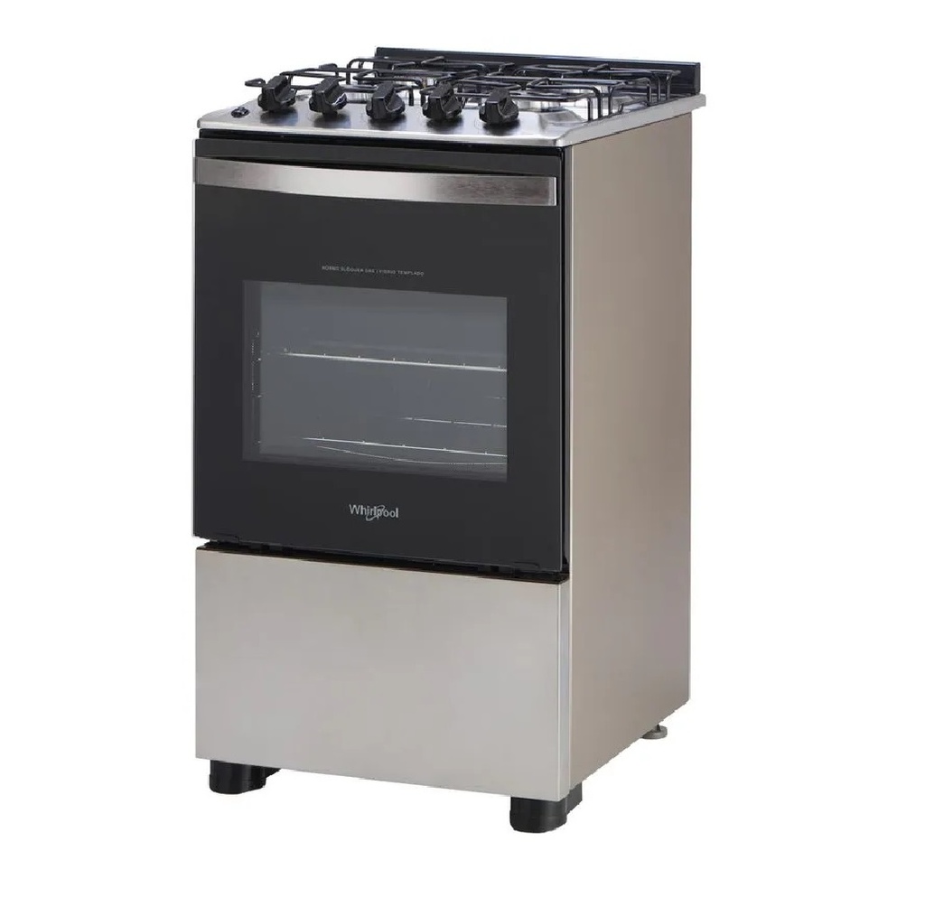 Cocina gas 4H Whirlpool inox WFO4NBRDIM