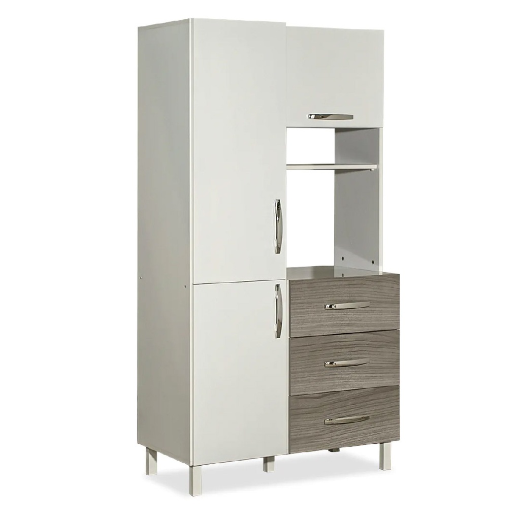 Kit cocina Maximo 3p 3c  91x171x47 bco gris /Terminado