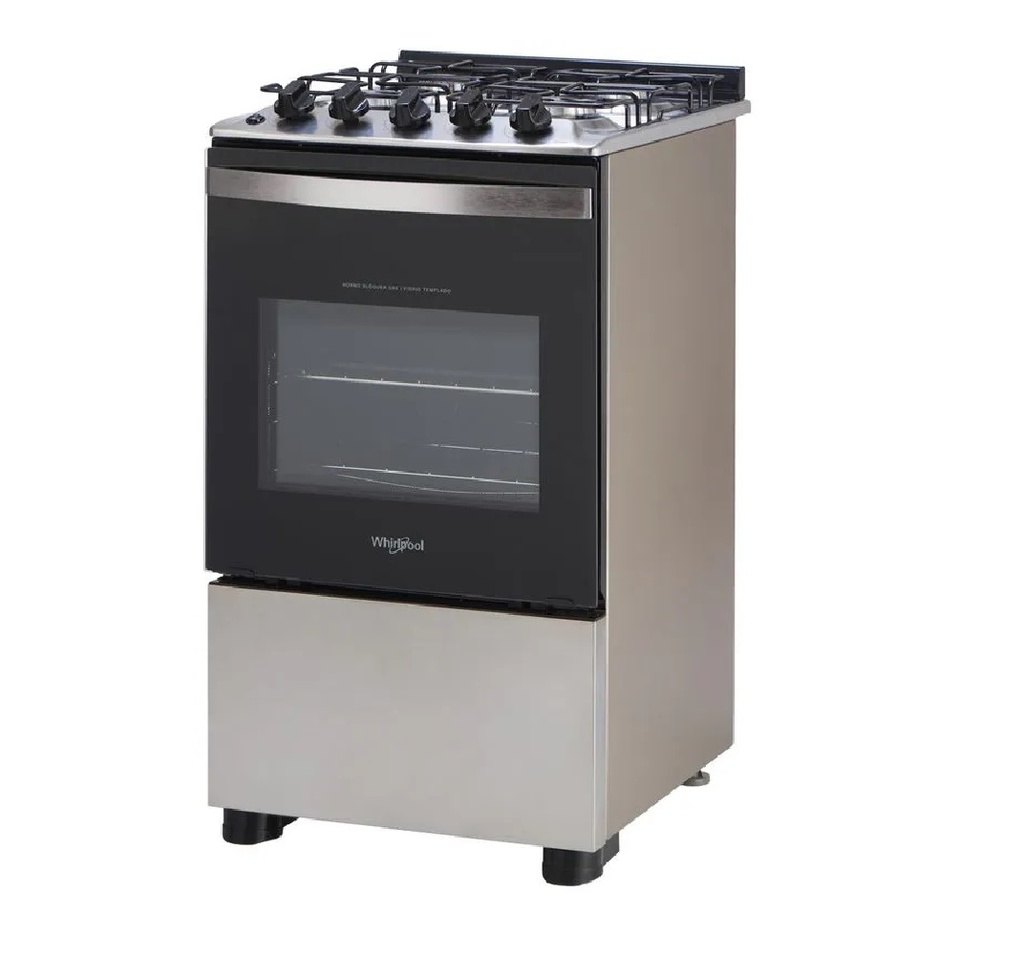 L Cocina gas 4H Whirlpool inox WFO4NBRDIM/Art en Liquidacion con detalles 