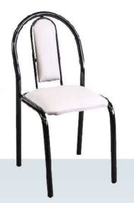 Silla Rina Comodin caño cuerina rojo