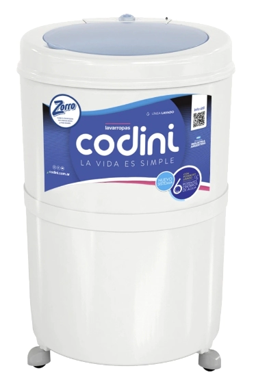 L Lavarropa comun Codini 7prog Blanco carga y desc 4054/Art en Liquidacion con detalles