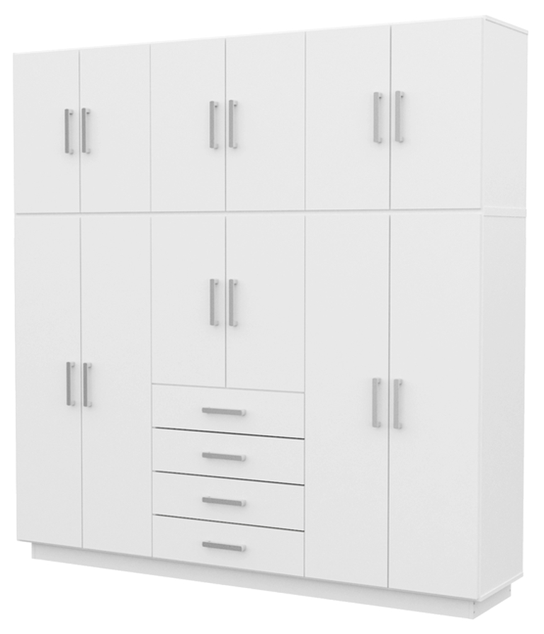 Placard Mosconi Dakar 12P 209x214x46 Blanco 56583 /con armado en domicilio local