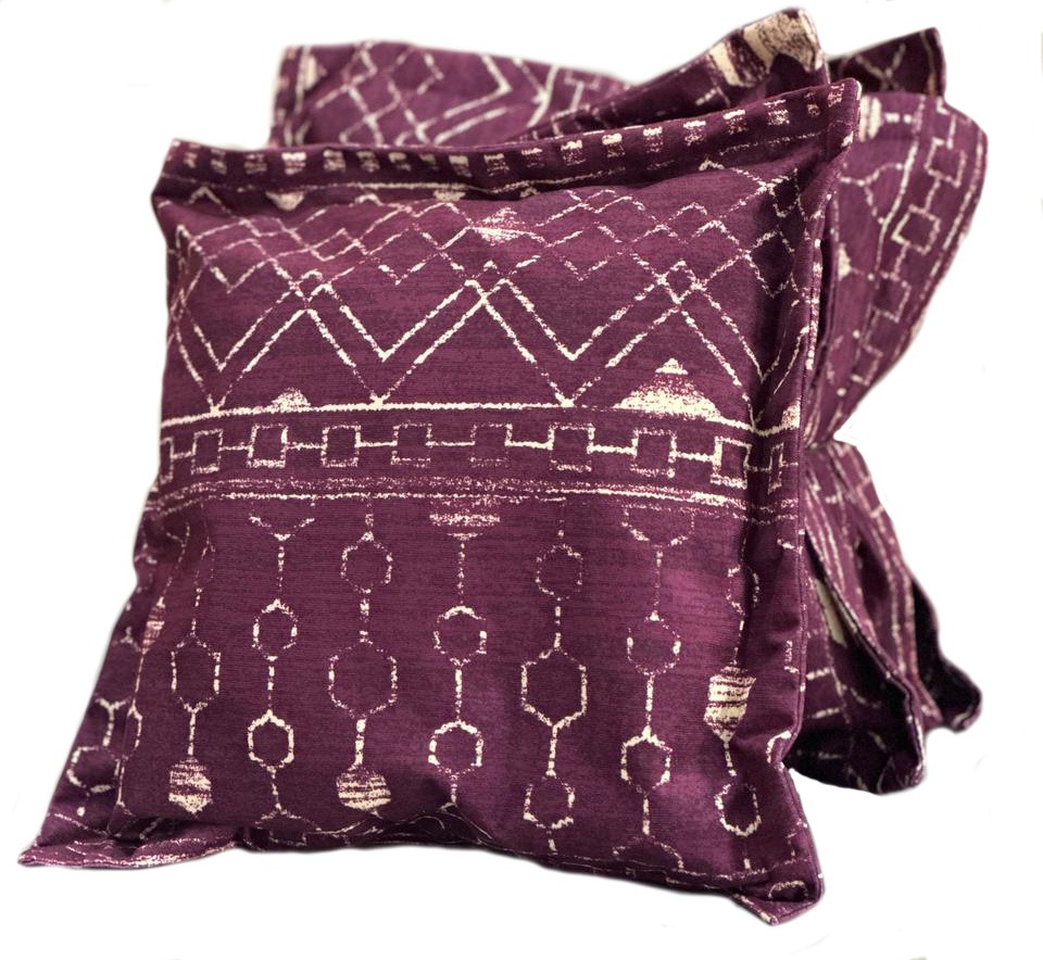 PS-Almohada Decorativas Combo X4 - 45x45 Formas  VIOLETA