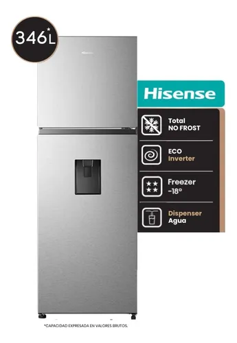 Heladera 320Lts RT3N320NMC Hisense - Inox