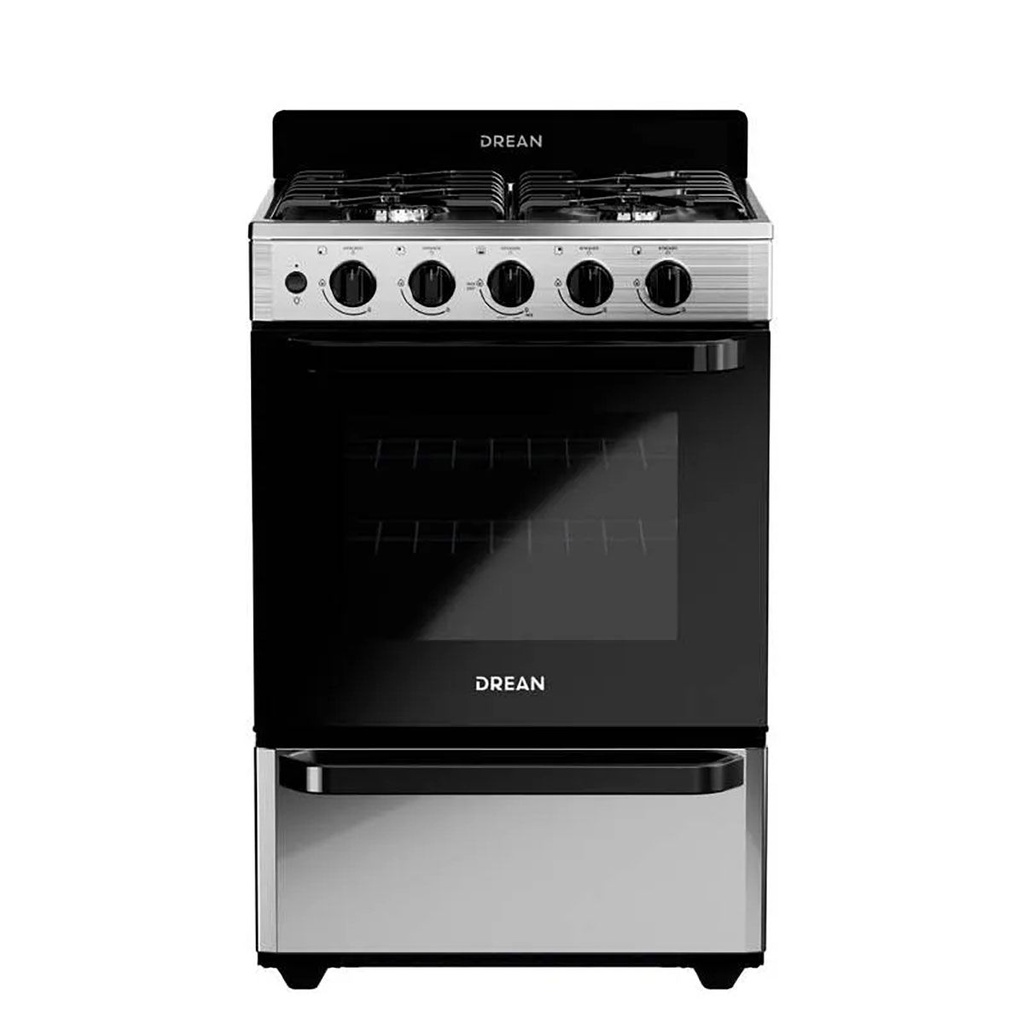 Cocina gas 4H C/En Elec 56cm DREAN - Inox 