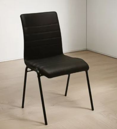 Silla Apilable milenium 730 pata/caño-cuerina negro