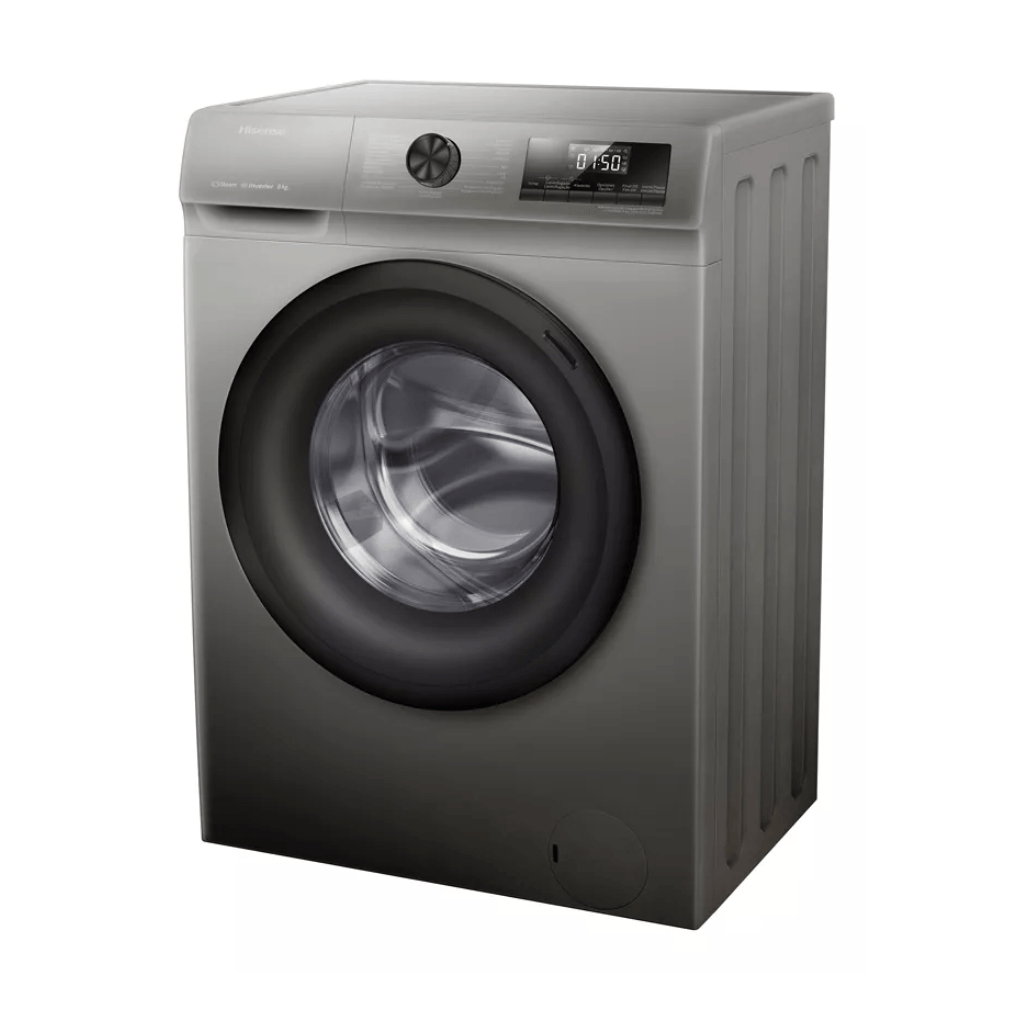 Lavarropa 8Kg 1400rpm Hisense Carga Frontal WFQP8014T- Inverter gris