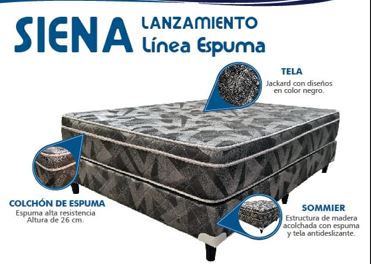 SP-Conjunto Somm Siena Espuma 130x190x26-Maxiking