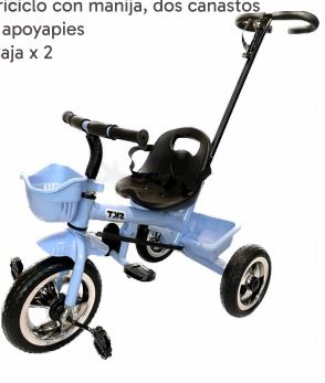 Juguete Triciclo con manija y dos canast 4033 LATAPY- 
