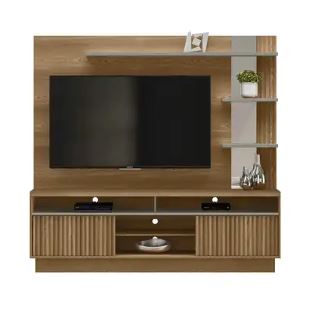Modular Triunfo 2.00 Delos Amendoa titanio-810002030-205859-P/ TV 60"/Terminado