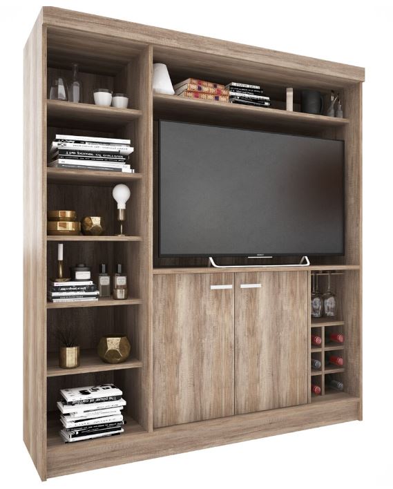 Modular 1.60 Delos C/Bodega-DL861RT-P/ TV 50"/Terminado
