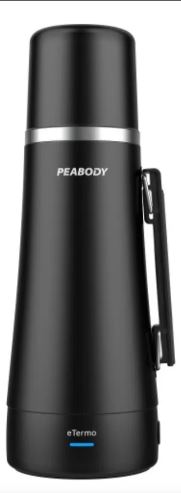 Termo elec 1L Peabody PE-ET1001N c/bombilla-Negro       