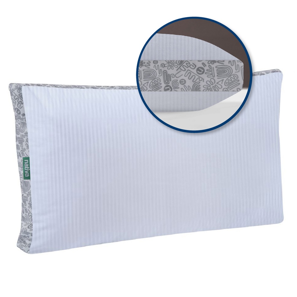 SP-Almohada Dalia Fibra de poliester siliconada 70x40x13 nativa