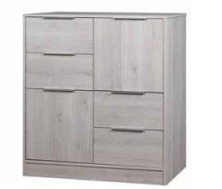 Comoda Murano 90x101x43 ricchezze pino-blanco/Terminado
