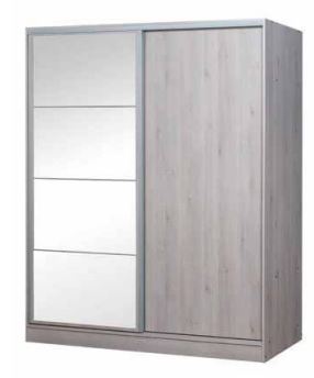  Placard Murano 1.40 Ricchezze puerta corrediza c/espejo-pino blanco/Terminado