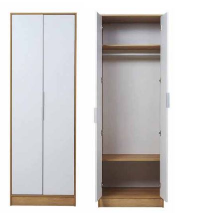 Ropero Murano abatir 0.70 2P ricchezze pino blanco/Terminado 
