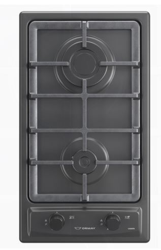 Anafe a gas 2h Ormay Carmin N inox / con encendido Gourmet 