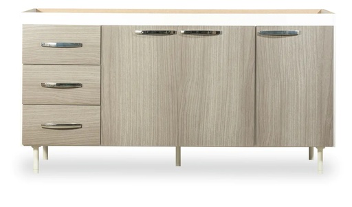 Bajo mesada MM Acapulco Melam 160x050x82 Maximo bco gris/Terminado