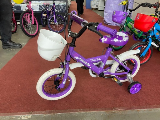 Bicicleta rodado 12 STK Retro con canasto -violeta (Lamborghini)  