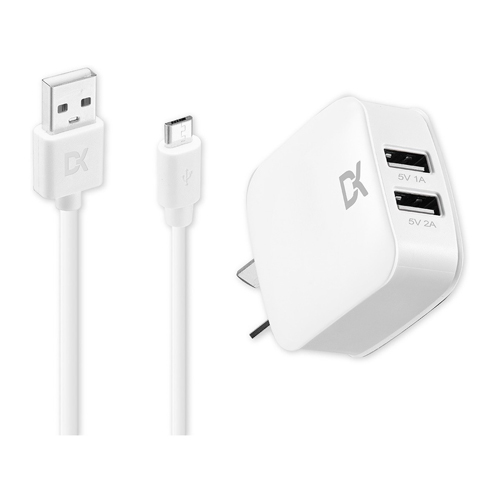 Cargador de pared ACC-KI-041 Dekkin -MicroUSB-bco