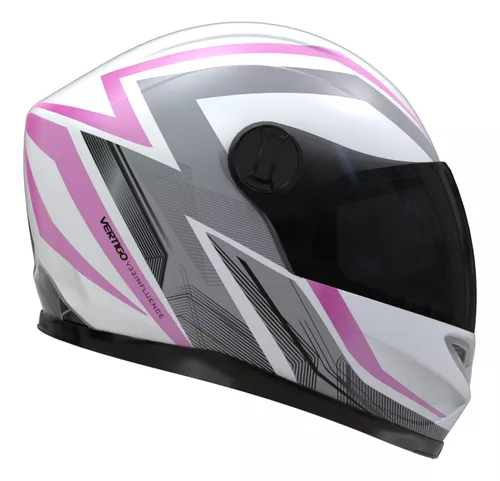 [6337] Casco Vertigo V32 INFLUENCE rosa-blanco mate-M