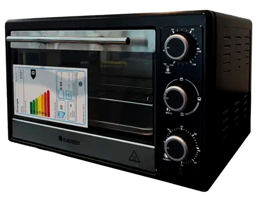 [0716] Horno elec 030lts Everest EV-35L negro 1600w standard