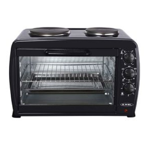 [0738] PS-Horno elec 045lts Everest EV-45H negro 1800w con 2 hornallas 700 y 1200w