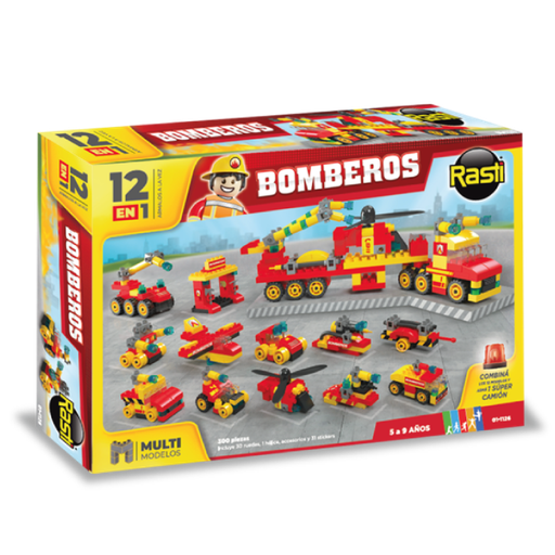 Juguete Ladrillos Bomberos  Rasti- 12en 1 MultiM