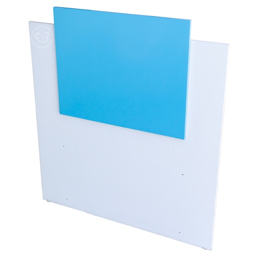 L Respaldo som 100 Maximo Melamina celest bco/Art en Liquidacion con detalles  