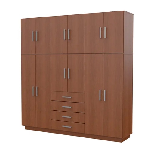 Placard Mosconi Dakar 12P 209x214x46 cedro /con armado en domicilio local