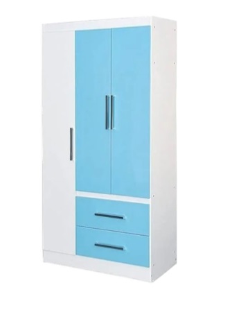 Ropero Maximo Fortalez 3P 93x180x47 celest bc/Terminado