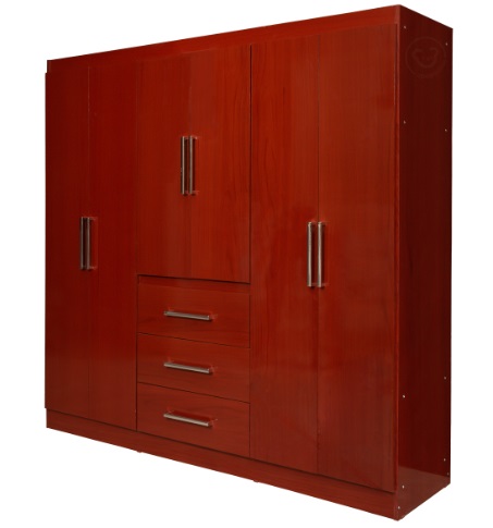 SP-Ropero Maximo Fortaleza 6P 185x180x47 caoba /con armado en domicilio local