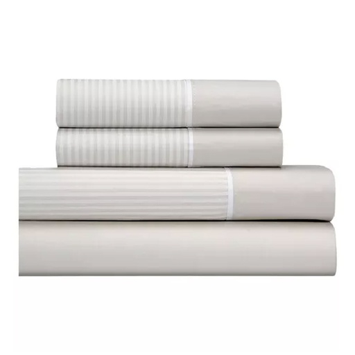 Sabana Mobili Cannon Twin beige rayas 